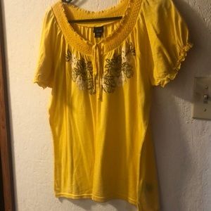 Bright yellow women’s top